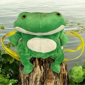 Animal Adventure Plush Frog Backpack Adjustable Straps Cute Quirky